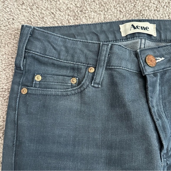 Acne Studios Jeans Womens Size 27 Rex Thunder Low Rise Skinny Straight Leg - Picture 3 of 12